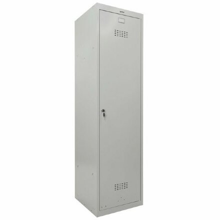 Шкаф металлический для одежды BRABIX &quot;LK 11-50&quot;, УСИЛЕННЫЙ, 2 отделения, 1830х500х500 мм, 22 кг, 291132, S230BR404102 Серый