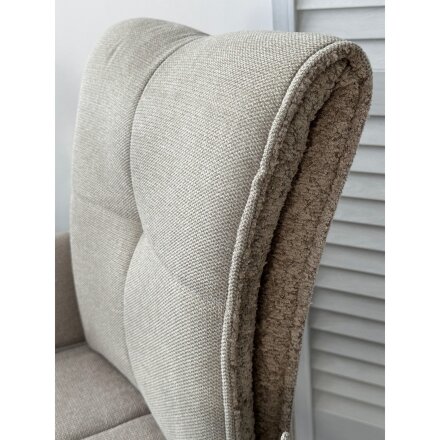 Стул PONCE 360 град. поворот. Brego-31 Бежевый, ткань/ XD841-06 Коричневый, букле/ Черный, ®DISAUR 
