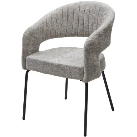 Стул SNUG 3018-03 светло-серый, шенилл / черный каркас, ®DISAUR 