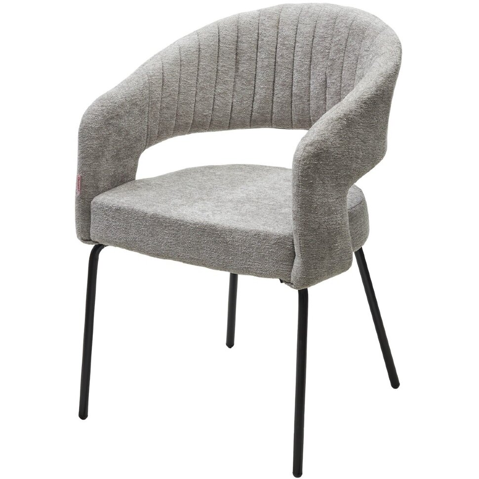Стул SNUG 3018-03 светло-серый, шенилл / черный каркас, ®DISAUR Стул SNUG 3018-03 светло-серый, шенилл / черный каркас, ®DISAUR