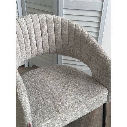 Стул SNUG 3018-03 светло-серый, шенилл / черный каркас, ®DISAUR 