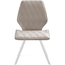 Стул DikLine 243 B03 BEIGE поворотный/ ножки белые