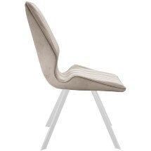 Стул DikLine 243 B03 BEIGE поворотный/ ножки белые