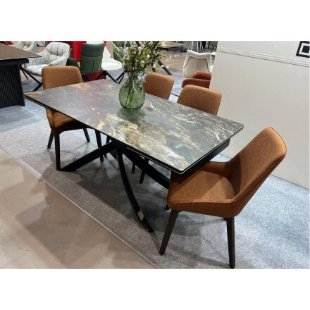 Керамический стол Estebio 160 kl-176 итальянская керамика / черный 