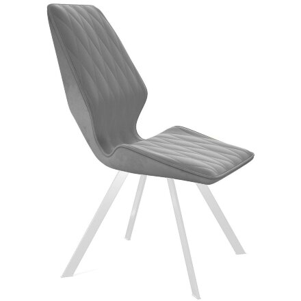 Стул DikLine 243 B22 GREY поворотный/ ножки белые 