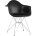 Стул Eames DAR черный, основание хромированный металл, сидение PP пластик 