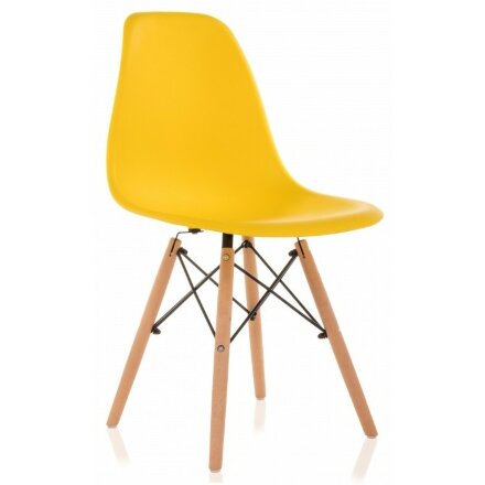 Пластиковый стул Eames PC-015 желтый 