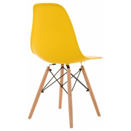 Пластиковый стул Eames PC-015 желтый 