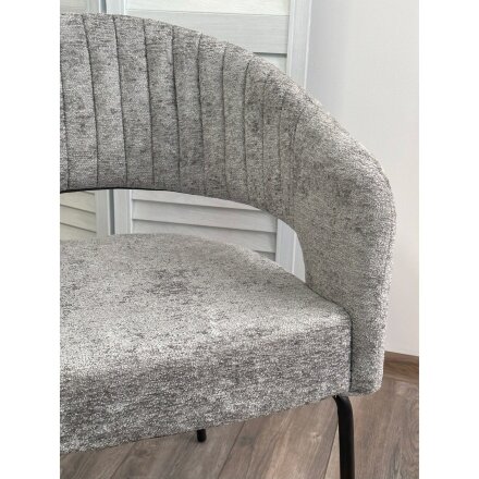 Стул SNUG 3018-17 серый, шенилл / черный каркас, ®DISAUR 