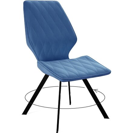 Стул DikLine 243PRO поворотный B8 BLUE, ножки черные 
