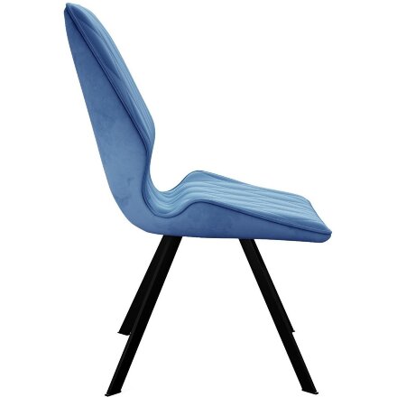 Стул DikLine 243PRO поворотный B8 BLUE, ножки черные 