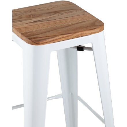 Стул барный TOLIX WOOD белый глянцевый 2 шт 
