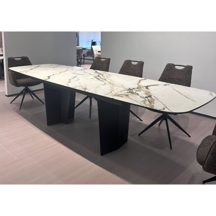 Стол MIKKEL 200 TL-188, испанская керамика / черный каркас каркас, ®DISAUR 