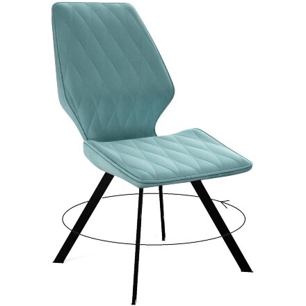 Стул DikLine 243 B15 MINT поворотный/ ножки черные 